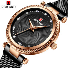 REWARD RD22007L High quality fashion style diamond women's watch steel mesh belt Japanese movement waterproof ladies watch